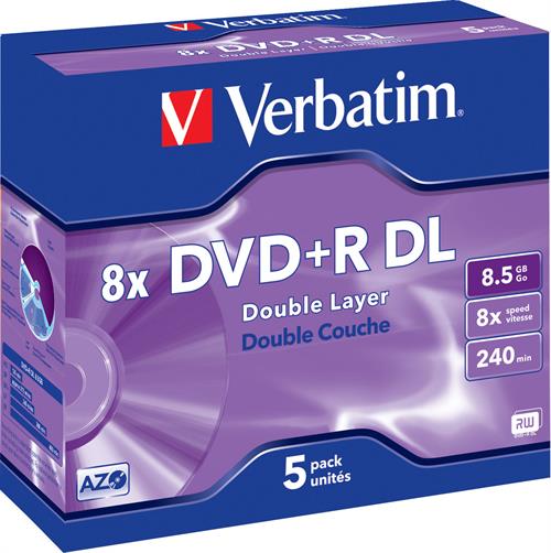 Verbatim DVD+R 5 pack Dual Layer